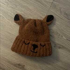 Brown Bear Knit Kids Hat